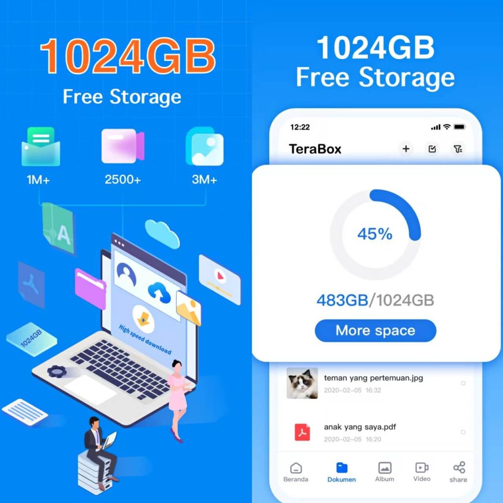 TeraBox – Free 1TB Cloud Storage for Secure File Backup & Sharing