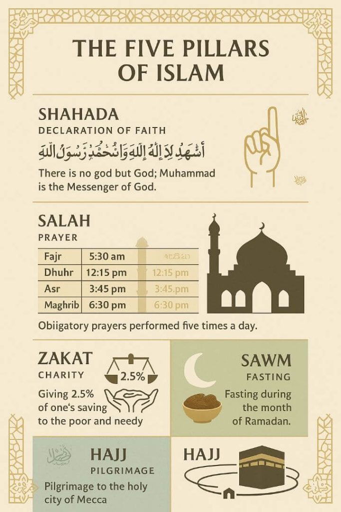 Five Pillars of Islam (Arkan-e-Islam)